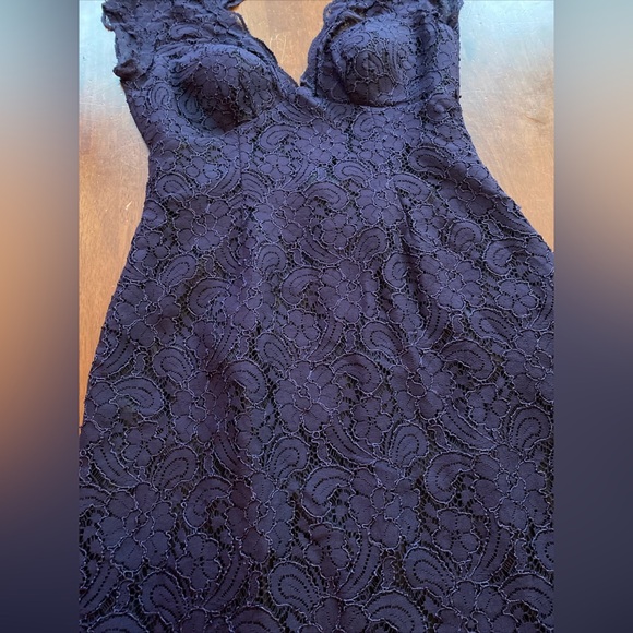 Watters & Watters Navy Blue Formal Party Dress Size 6 - Picture 2 of 7